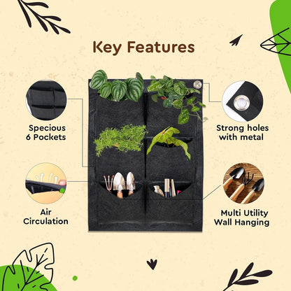 Vertical Hanging Wall Planter for Balcony/Indoors